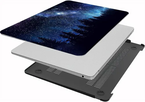 Vista 6 de Carcasa rígida Forest Night Sky compatible con MacBook Air de 13 pulgadas 2021 2020 A2337 M1/A2179 con Retina & Touch ID,AMCJJ carcasa rígida