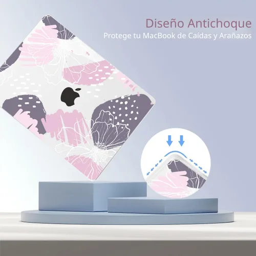 Vista 5 de Teryeefi Compatible con M4 M3 M2 MacBook Air de 15 pulgadas 2024 2023 Funda Modelo A3241 A3114 A2941 con Pantalla Liquid Retina, Cubierta Protectora