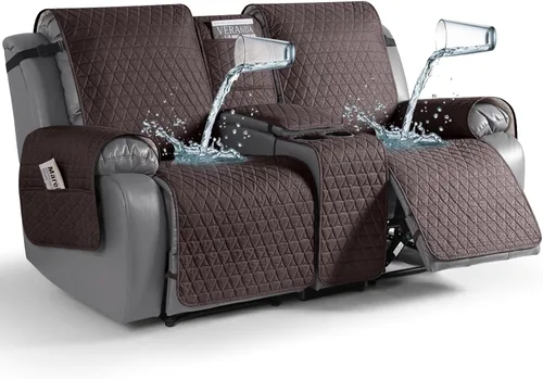 Vista 10 de TAOCOCO - Funda reclinable para sofá de 2 plazas con consola 100% impermeable, funda reclinable lavable antideslizante para 2 asientos, protector