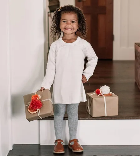 Vista 5 de Burts Bees Baby Medias para bebés y niñas juego de 2 medias acanaladas de algodón orgánico
