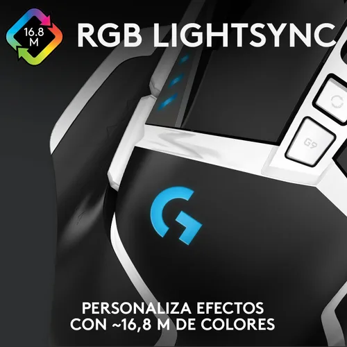 Vista 6 de Logitech G502 Lightspeed - Mouse inalámbrico para juegos, BlancoNegro