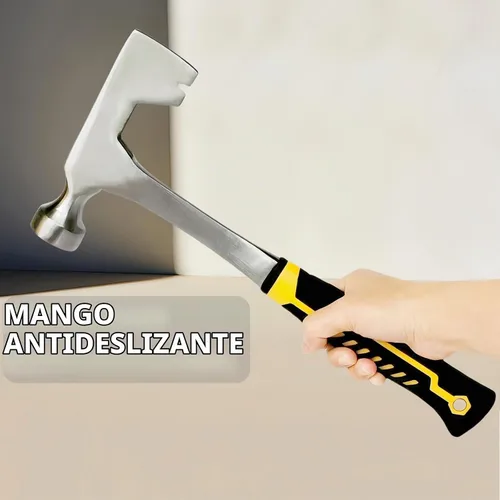 Vista 3 de BUSKPOK - Hacha de martillo para paneles de yeso, herramienta de tablero de pared de 14 onzas con cara fresada