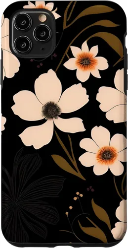 Vista 11 de Funda para iPhone 14 de flores silvestres botánicas de peonías verde oliva