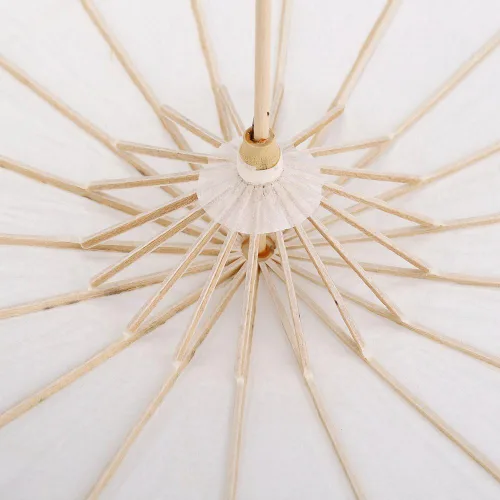 Vista 14 de Paraguas de bambú hecho a mano de 23 pulgadas de papel aceitado, paraguas de baile clásico chino japonés para bodas, fiestas, fotografía, disfraces