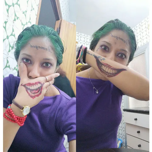 Vista 5 de 4 hojas de tatuajes temporales de Suicide Squad, tatuaje adhesivo perfecto para Halloween, cosplay, disfraces y accesorios de fiesta., A
