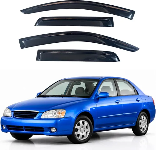 Vista 344 de Visera de ventana IG para Ford Focus Sedán y Hatchback 2012-2018, Protector de ventana lateral para lluvia y viento estilo Mugen, extra duradero