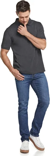 Vista 3 de TSLA Camisas polo de piqué de algodón para hombre, ajuste clásico, manga corta, lisas, casuales, de rendimiento, elástica, para golf
