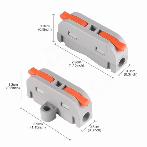 Vista 2 de XHF 20 piezas de conectores compactos conductores tuercas de alambre de palanca, conectores eléctricos, terminales de alambre para cualquier