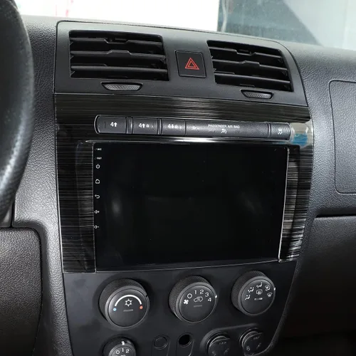 Vista 8 de Cubierta del marco de navegación de la consola central interior para Hummer H3 2005-2009 Accesorios de marco de decoración de coche (negro)