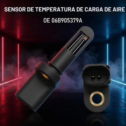 Vista 3 de Nuevo sensor de temperatura de carga de aire 06B905379A Reemplazo para VW Audi A3 A4 A5 Q5 TT Beetle CC Compatible con Tiguan Golf Jetta Passat
