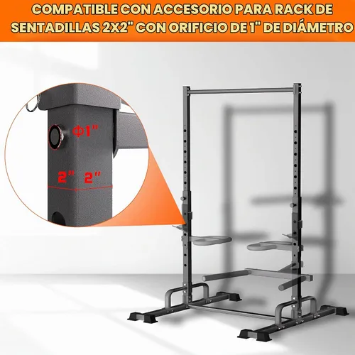 Vista 6 de Estación de dominadas, Barra de dominadas ajustable, Bastidores de potencia de pie independientes, Torre de dominadas de acero resistente
