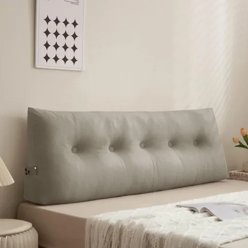 Vista 9 de Almohada triangular grande para cabecero de cama individual XL, almohada de cuña para cabecero de cama, color verde aguamarina, 39 x 4.7 x 15.7