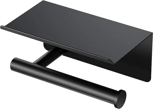 Vista 8 de Gatco 1420B Latitude II - Soporte para papel higiénico de 7 pulgadas con estante para teléfono, soporte de papel higiénico montado en la pared