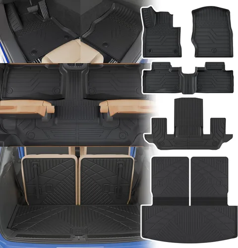 Vista 7 de Floor Mats Set (7 PCS) for 2016-2025 2026 Dodge Durango 7-Seater