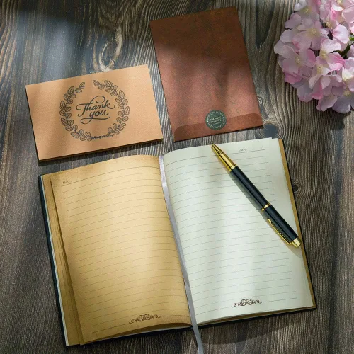Vista 4 de Cuaderno de escritura de cuero en relieve, cuaderno diario de cuero antiguo hecho a mano, cuaderno de bocetos, diario de viaje y cuadernos