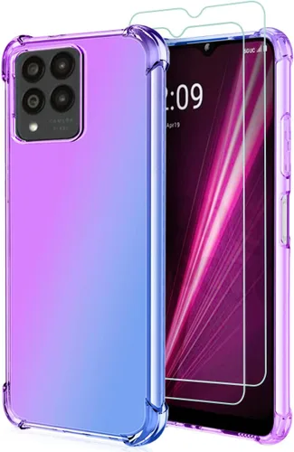 Vista 10 de Osophter Funda para Revvl 6 Pro 5G, transparente con protector de pantalla, TPU absorción de golpes, flexible para teléfono celular T-Mobile T Phone