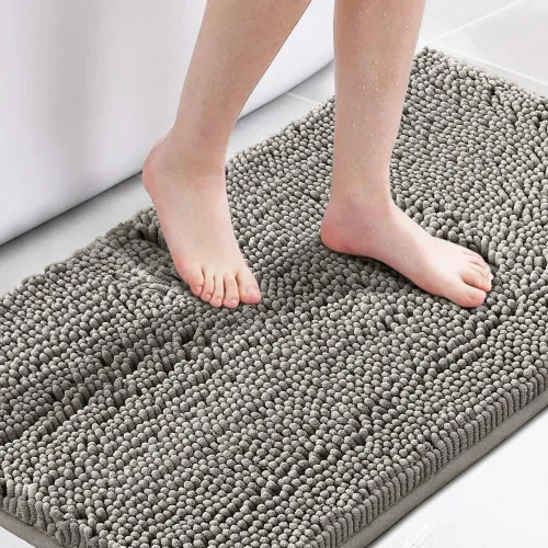 Vista 16 de H.VERSAILTEX Alfombra de Baño Alfombra de Baño Alfombras de Baño para Baño Antideslizante Alfombras de Baño Extra Gruesa de Chenilla Alfombra 17" x