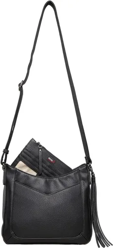 Vista 4 de Bolso cruzado oculto con cartera delgada RFID