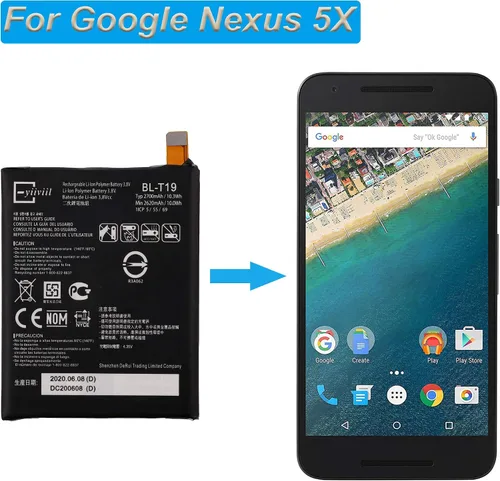 Vista 5 de Para Google Nexus 5X H791 H790 Batería de Repuesto BL-T19 2620mAh 3.8V Batería Interna+Herramientas