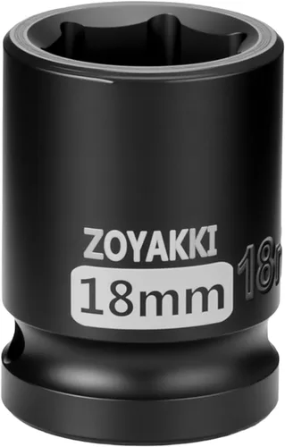 Vista 85 de Juego de llaves de impacto de 6 puntas de 1/2 pulgada - 1-1/2" (SAE), CR-MO, llave de eje de 1/2 pulgada de 6 puntas para fácil remoción de tuercas