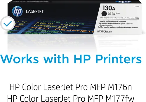 Vista 2 de HP Cartucho de tóner negro 130A Funciona con HP Color LaserJet Pro MFP M176, M177 Series CF350A