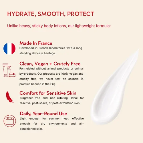 Vista 2 de Summer Skin Body Serum - Loción corporal hidratante con niacinamida, vitamina B5 + extracto de avena para reparación de piel seca, fórmula no grasa