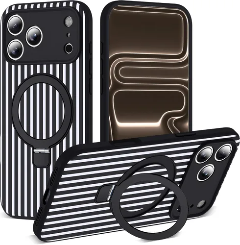 Vista 78 de SKYLMW Funda diseñada para iPhone 11 con soporte magnético invisible Compatible con Mag-Safe, a prueba de caídas de grado militar, a prueba