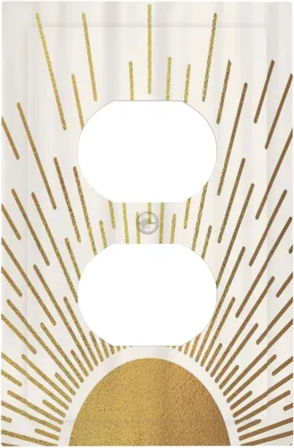 Vista 75 de Cubiertas de Interruptor de Luz de 1 Gang con Estrella de Mar y Concha Marina en Tablero de Madera, Placas de Pared Sin Dispositivo, Placa Frontal