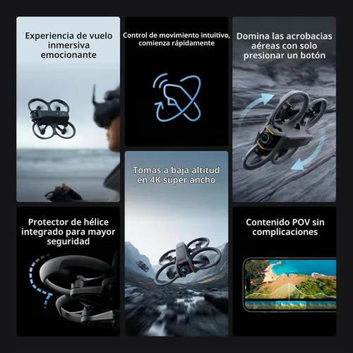 Vista 2 de DJI Avata 2 Fly More Combo (1 batería), FPV Drone con cámara 4K