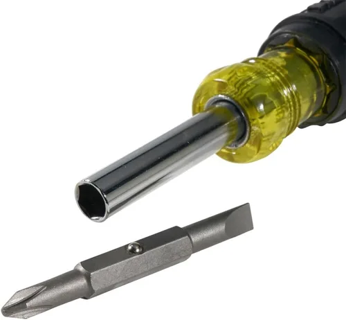 Vista 4 de Klein Tools 32476 - Destornillador multicabezal/llave de tuerca 5 en 1 con 2 ranuradas, 2 Philips y 1 punta de llave de tuerca
