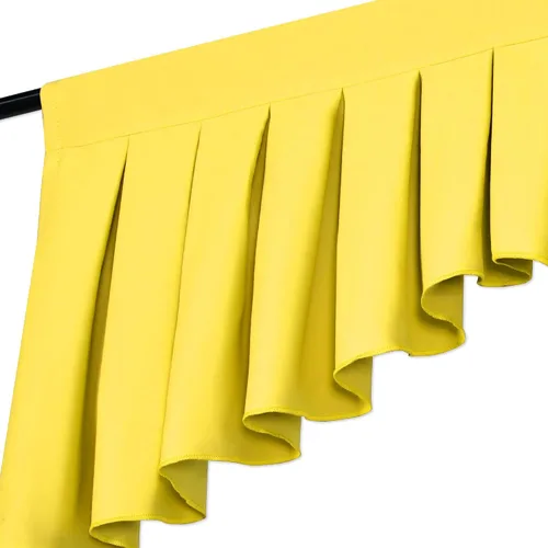 Vista 8 de Cenefas para Sala de Estar Amarillo Brillante Opacas con Bolsillo para Barra Cenefas para Ventanas, Paquete de 1 (Amarillo Brillante 39" An x 20" L)