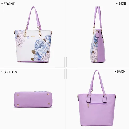 Vista 4 de 2E-youth Designer Purses and Handbags for Women Satchel Shoulder Bag Tote Top Handle Bag
