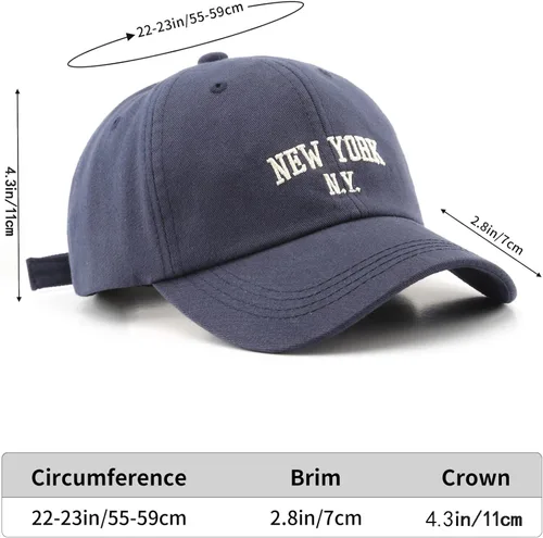 Vista 3 de Gorra de béisbol bordada de algodón con hebilla ajustable para hombres y mujeres