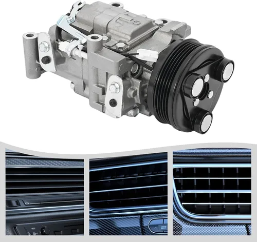 Vista 3 de Compresor de CA, compresor del A/C con el embrague para 2004-2009 57463 Air Conditioning Compressor Replaces for Mazda 3 SPORT 2.0L