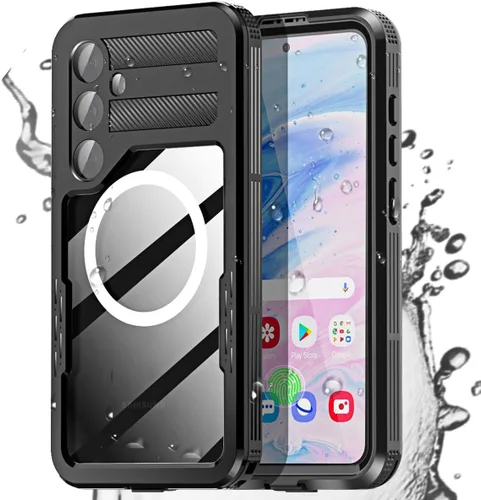 Vista 10 de AICase para Samsung Galaxy S24 Funda impermeable transparente con protector de pantalla incorporado, a prueba de nieve, polvo, golpes, certificación