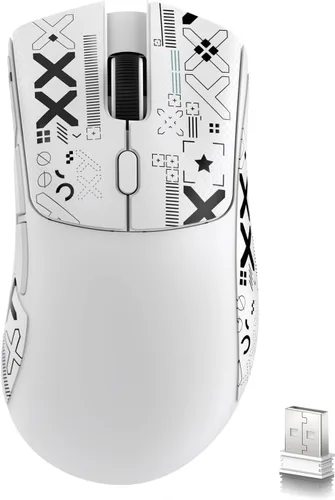 Vista 14 de ATTACK SHARK R1 Ratón inalámbrico para juegos, conexión tri-modo (2.4G/cable/BT5.2), 55g ligero, sensor óptico de 18K DPI, vida útil de teclas HUYU
