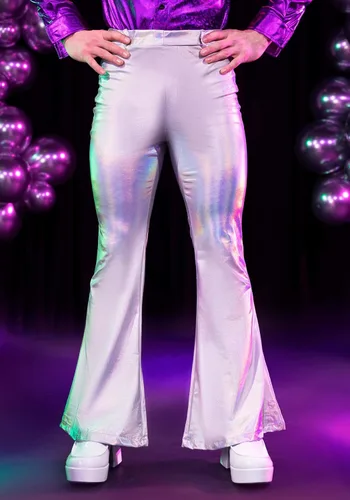 Vista 7 de FUN Costumes Pantalones holográficos de discoteca para hombre