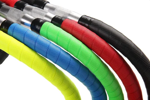 Vista 5 de KINGOU Cinta de manillar de bicicleta PU antideslizante para barra de bicicleta con adhesivos, tapones finales y cintas de acabado