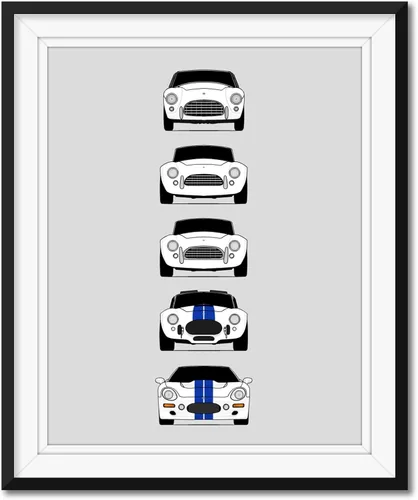 Vista 12 de Custom Car Posters Póster hecho a mano compatible con Shelby Evolution Print Wall Art Décor Best of Shelby Generations, multicolor, 8 x 10 pulgadas