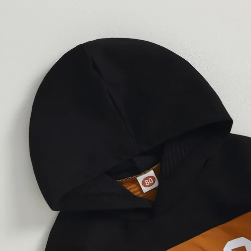 Vista 4 de Conjunto de sudadera con capucha y pantalones de manga larga para bebé niño y niño, 2 piezas, ropa de otoño