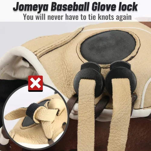 Vista 2 de Cerraduras para guantes, paquete de 8 cerraduras de encaje para guantes de béisbol, no requieren más nudos, ajuste universal para guantes de béisbol