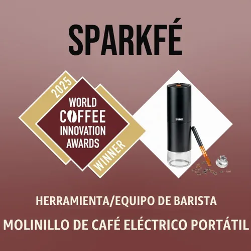 Vista 8 de Molinillo de café eléctrico portátil, molinillo de mano Negro obsidiana