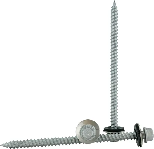 Vista 6 de Chenango Supply - N.9 x 1 pulgada cabeza de arandela hexagonal Tornillo de techo de metal autoinicial/autorroscante de metal a madera, techos