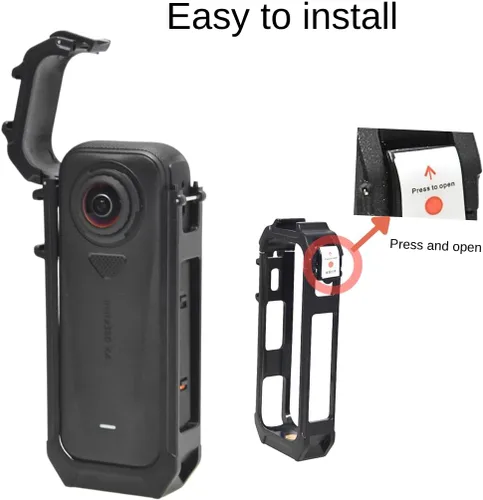 Vista 2 de Funda de marco para Insta360 X4 Air- Jaula de ABS ligera