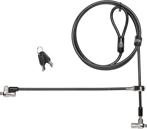 Vista 3 de Kensington MicroSaver 2.0 Candado de doble cable con llave para portátiles y otros dispositivos (K65048WW)