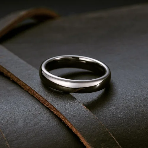 Vista 38 de King Will Alianza de boda de carburo de tungsteno para hombres y mujeres, anillos de promesa para parejas abovedados de alto pulido