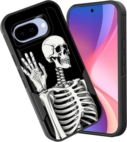 Vista 77 de Funda para Pixel 6A, funda híbrida de doble capa resistente a prueba de golpes de policarbonato duro de silicona suave TPU para Google Pixel 6A