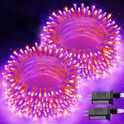 Vista 13 de JMEXSUSS - Tira de 100 luces led para interiores, 8 modos, enchufables, parpadeantes, 33 pies, luces navideñas para exteriores, a prueba de agua