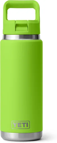 Vista 9 de YETI Rambler Botella de 26 onzas, aislada al vacío, de acero inoxidable, con tapa de popote a juego Rojo rescate