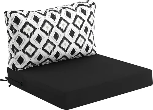 Vista 34 de idee-home Cojines impermeables para asiento de exteriores, para muebles de patio, cojines de repuesto para asiento profundo Hampton Bay
